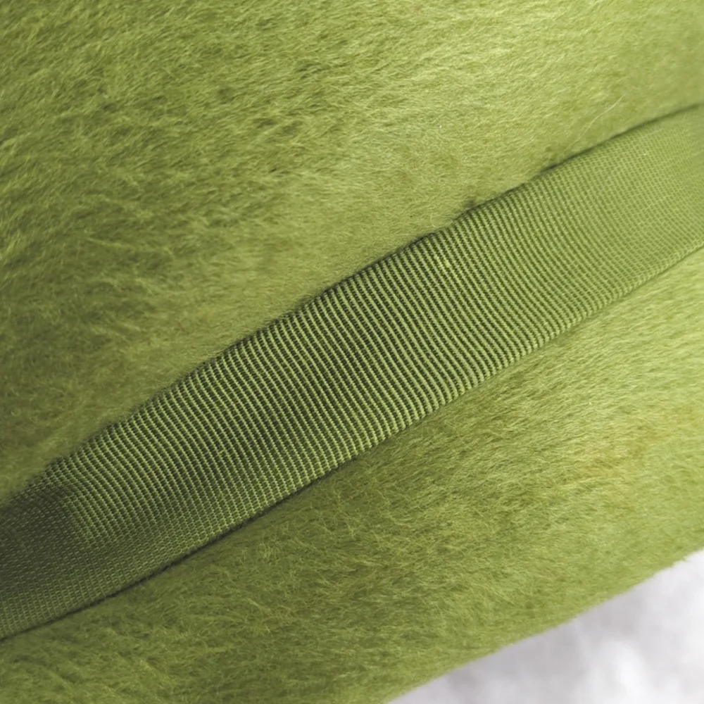 Vintage Green Women's Pillbox-Style Wool Hat - Picture 10 of 14